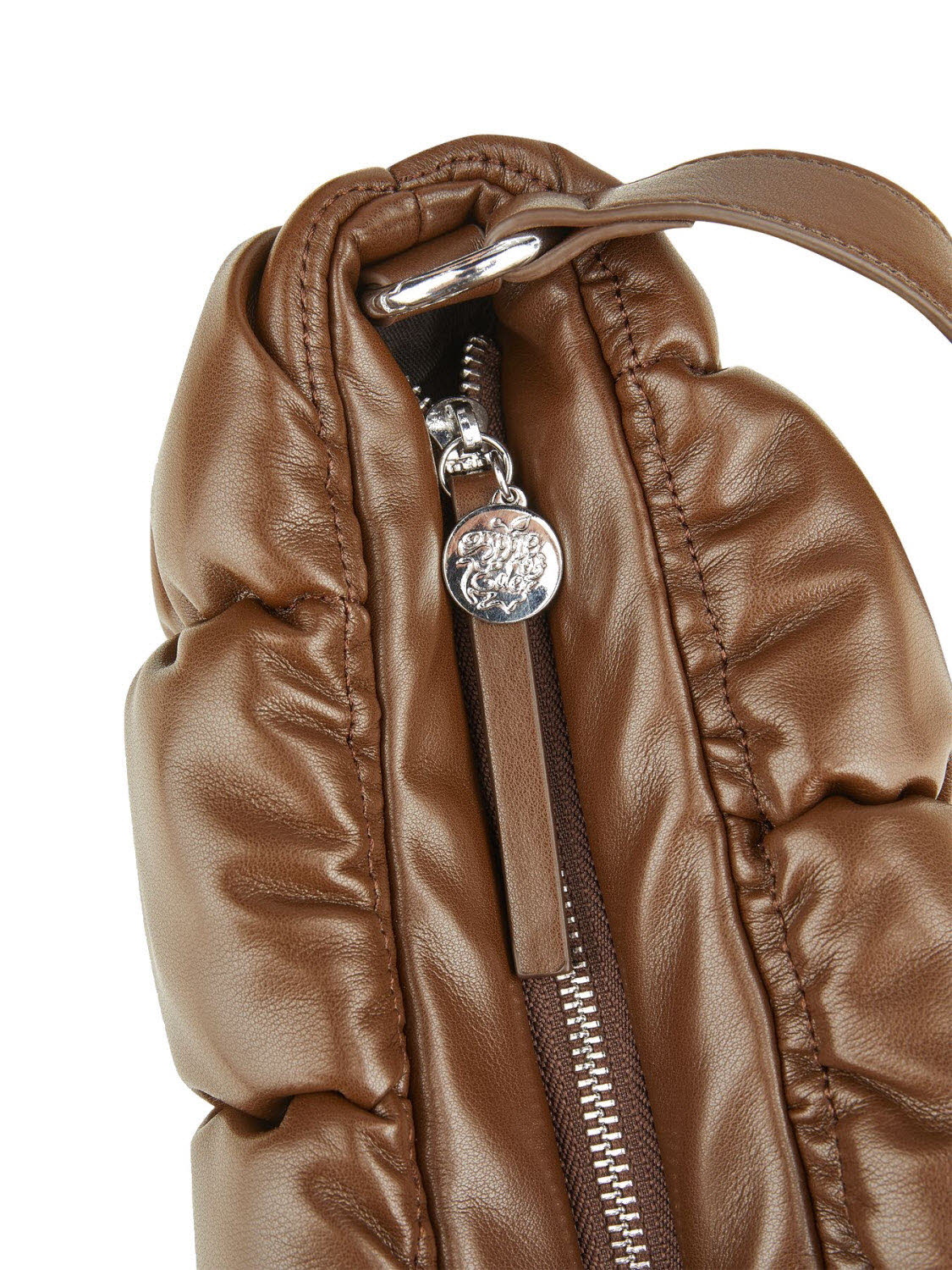 puffer clutch GARDA DARK BROWN