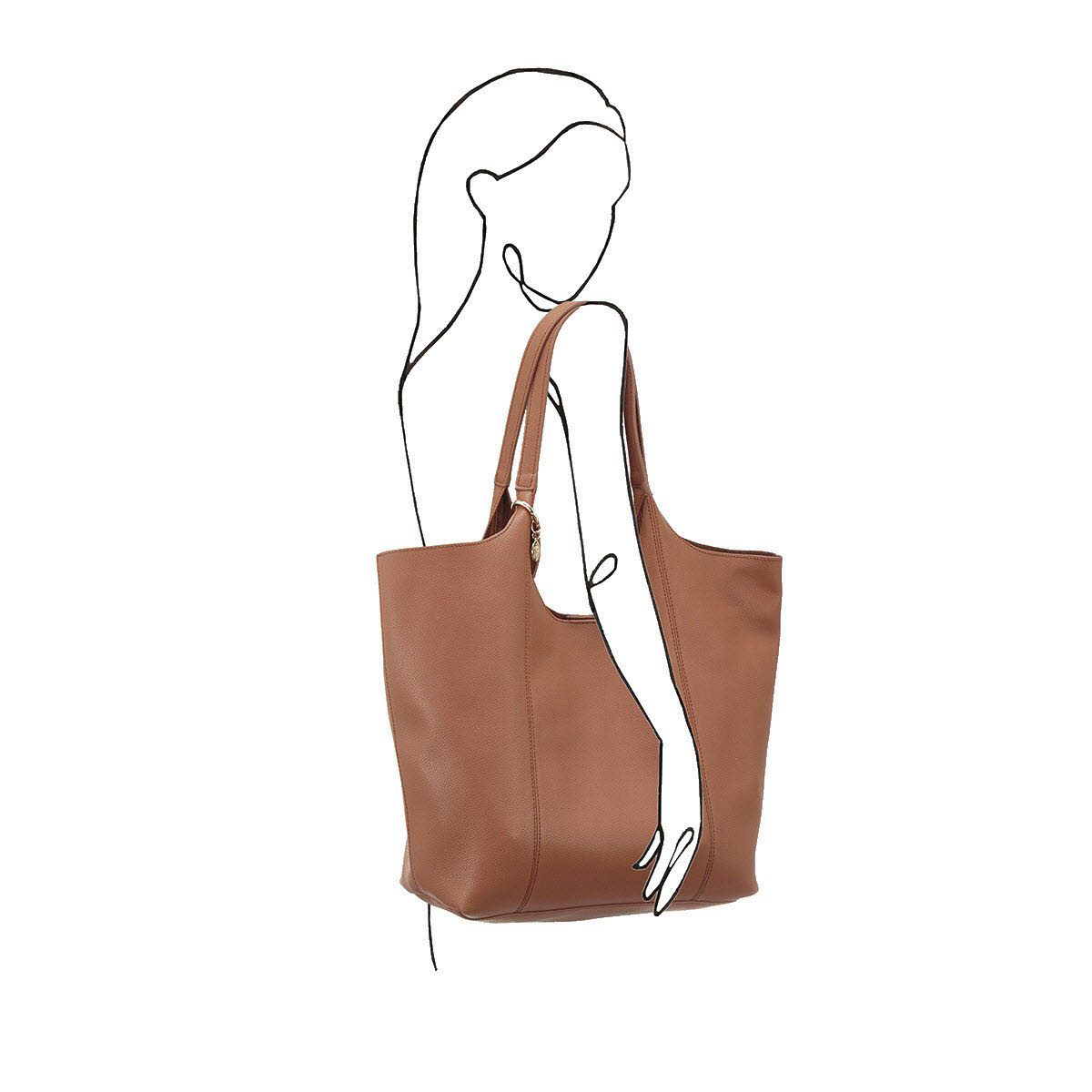 hobo grainy VALETTA COGNAC