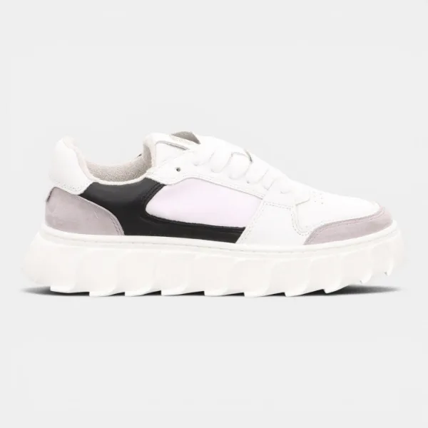 London L.Grey – hellgrauer Sneaker aus Leder und Nylon von Apple of Eden, reduziert im Outlet