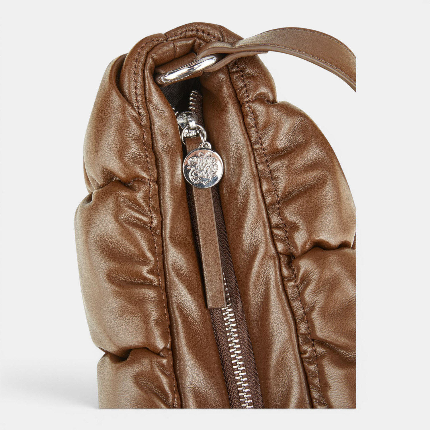 puffer clutch GARDA DARK BROWN