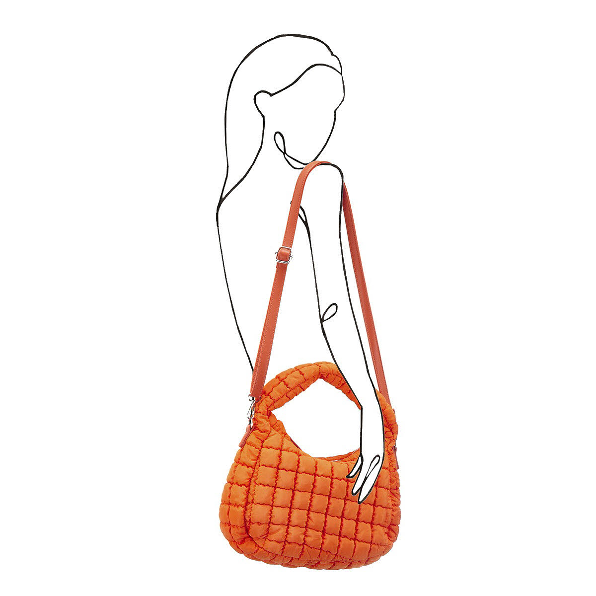 puffer shoulderbag ALICANTE ORANGE
