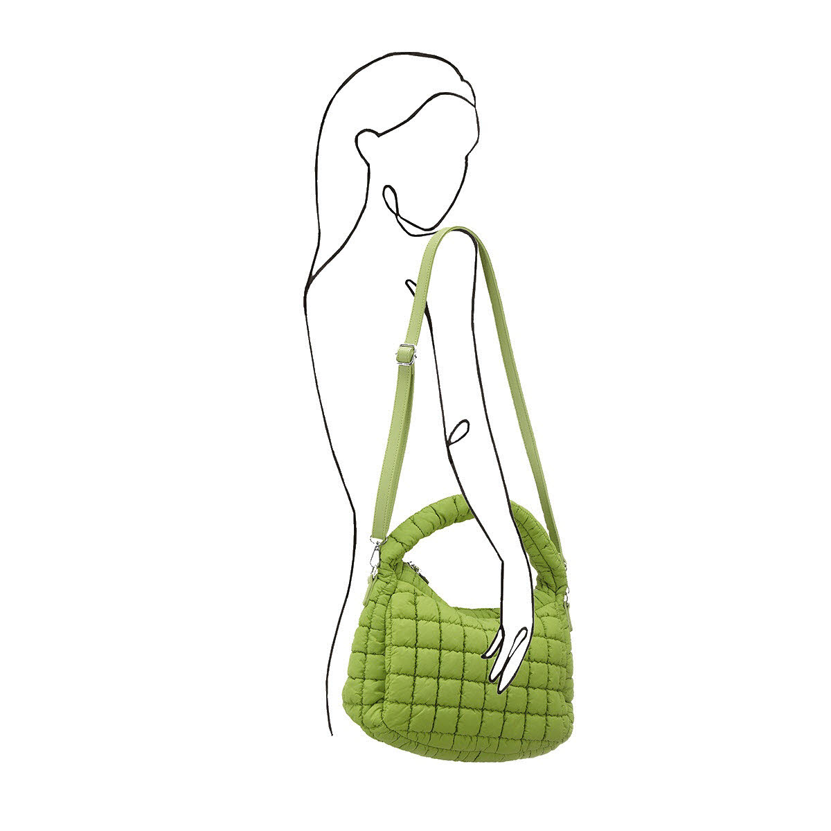 puffer shoulderbag ALICANTE LIGHT GREEN