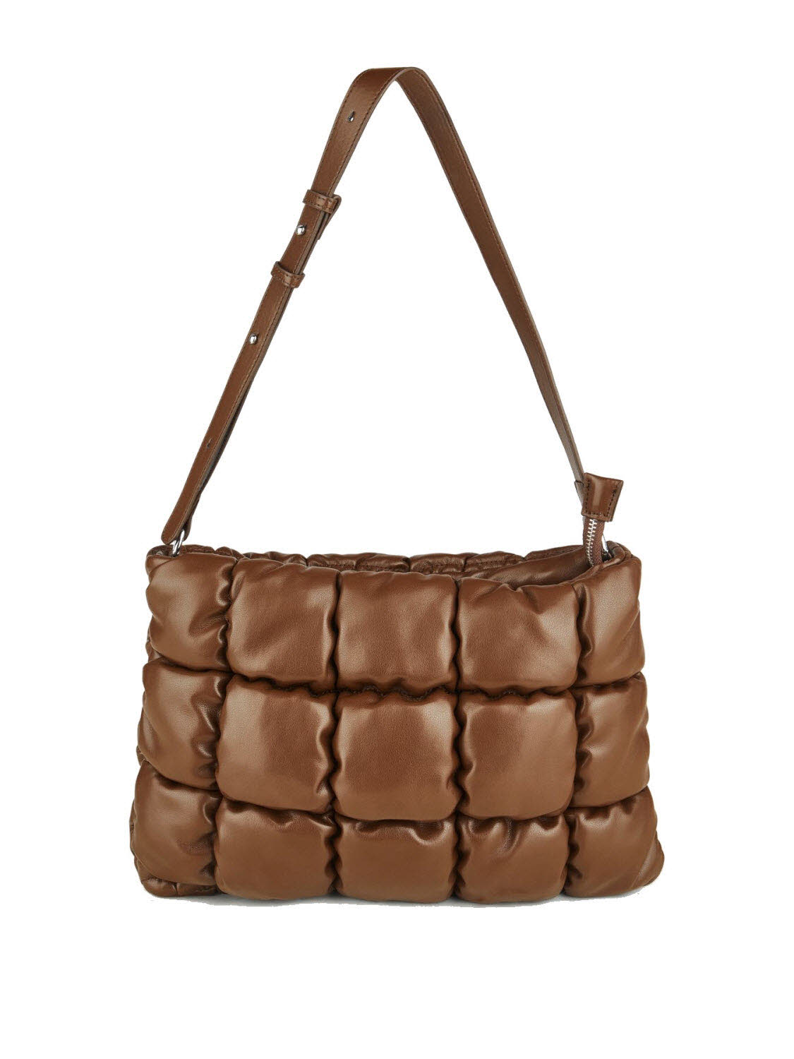 puffer clutch GARDA DARK BROWN