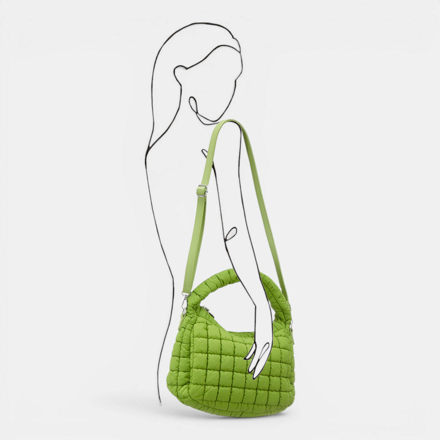 puffer shoulderbag ALICANTE LIGHT GREEN