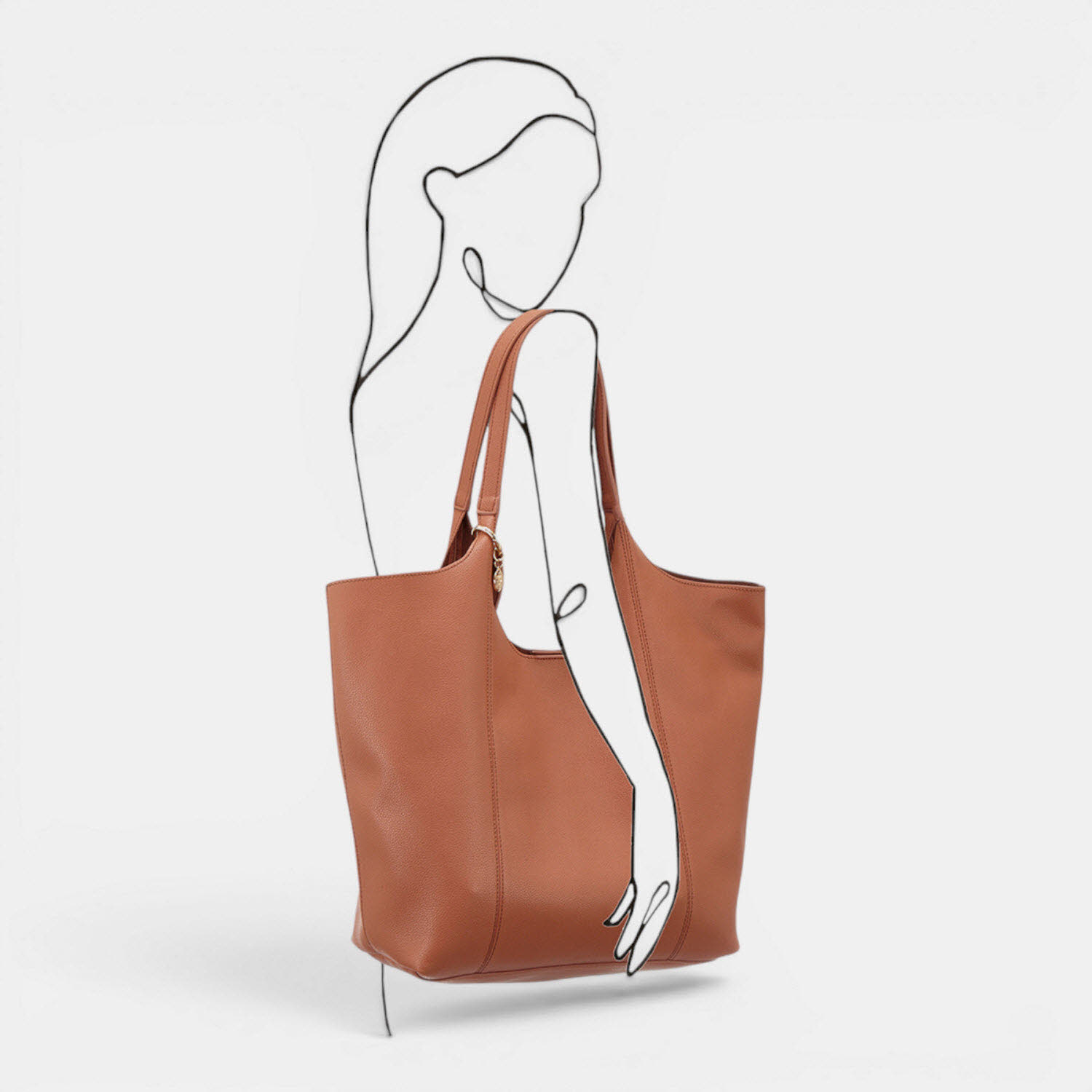 hobo grainy VALETTA COGNAC