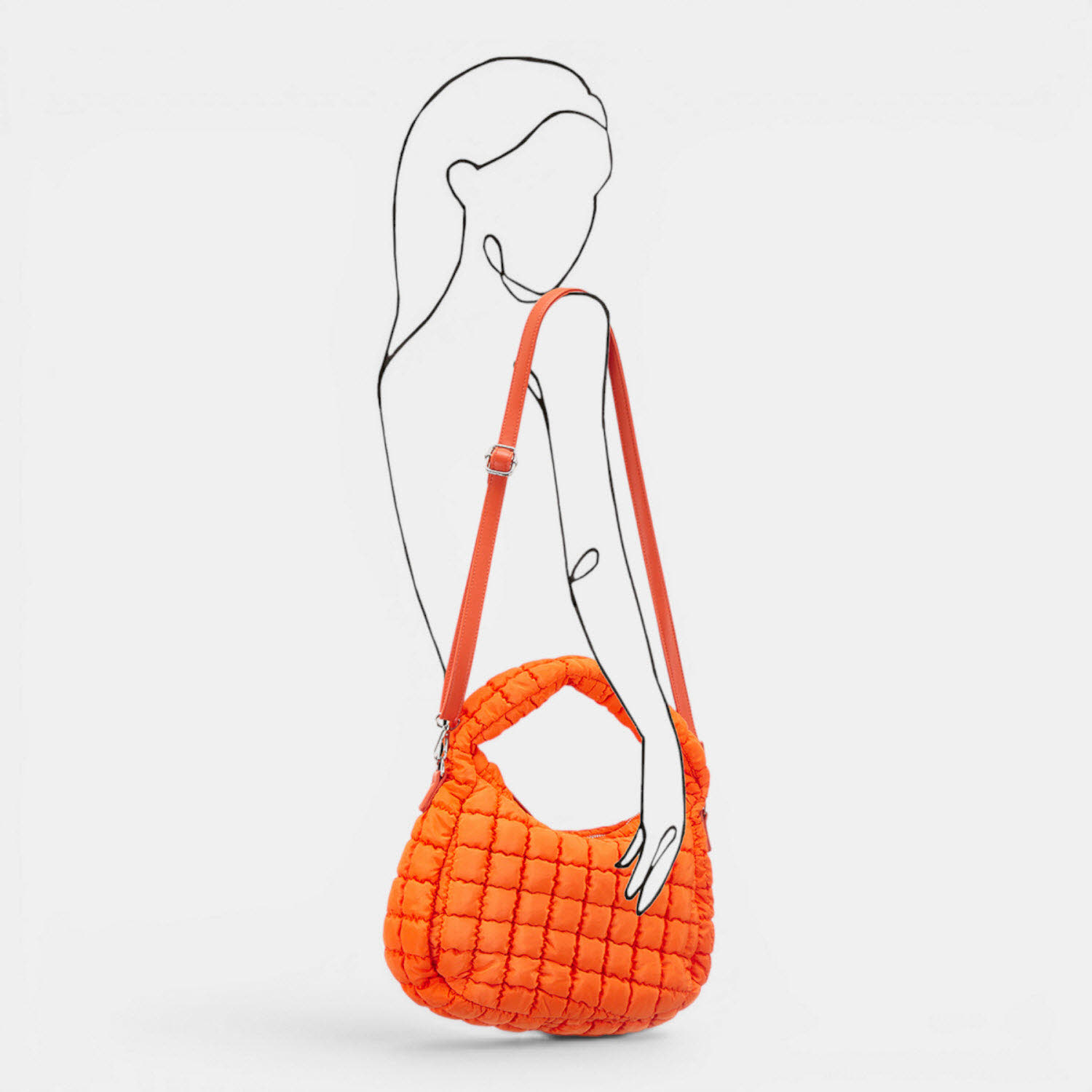 puffer shoulderbag ALICANTE ORANGE